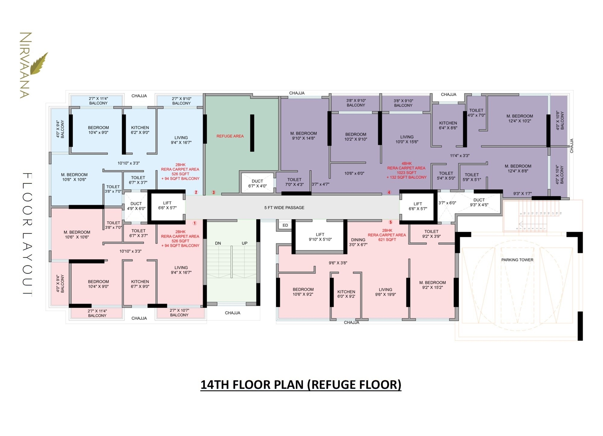 Nirvaana Coral Floor Plans