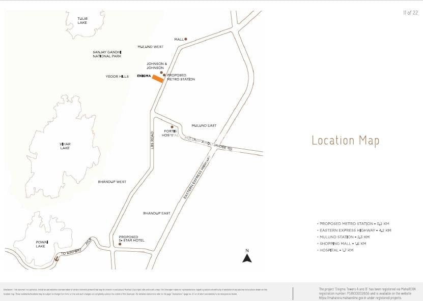 Oberoi Realty Enigma And Eternia Location Image