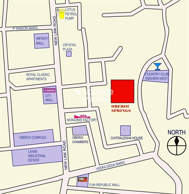 Oberoi Realty Springs Location Image
