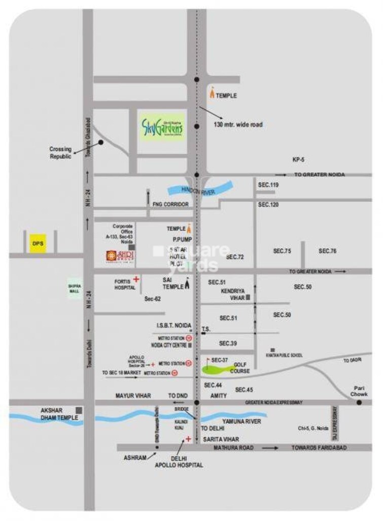 Oberoi Sky Gardens Location Image