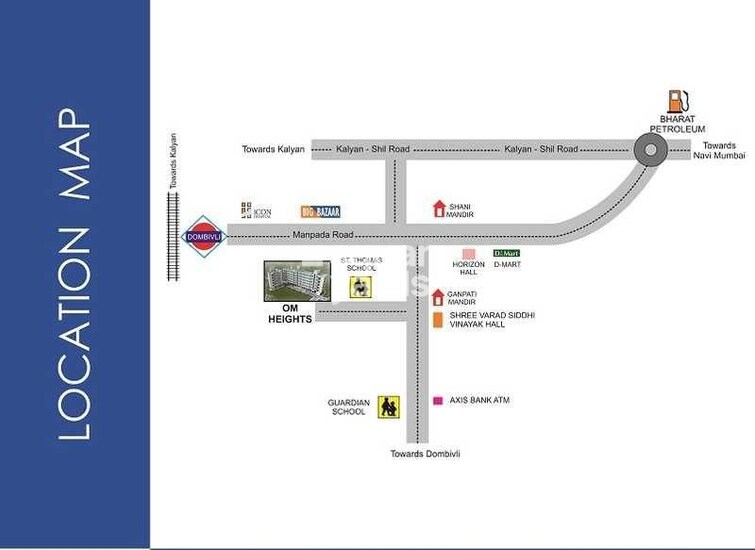 Om Heights Dadar Location Image