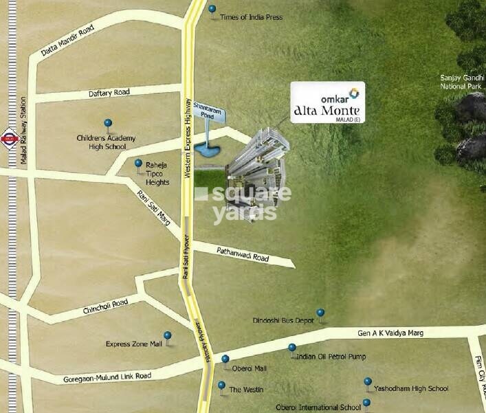 Omkar Alta Monte Location Image