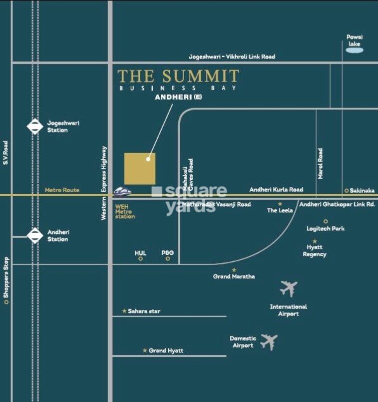 Omkar The Summit Business Bay Location Image