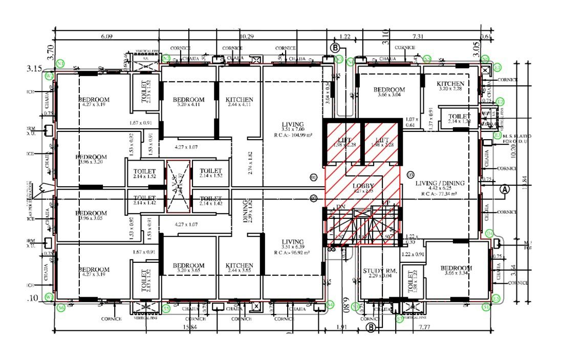 Oshia Residency Floor Plans