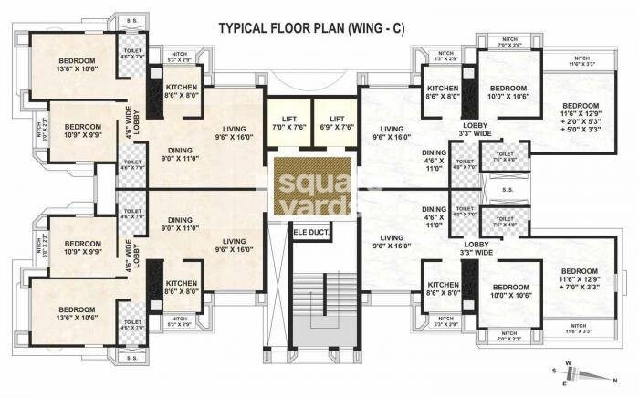 Padmavati Trikutta Towers CHS Floor Plans