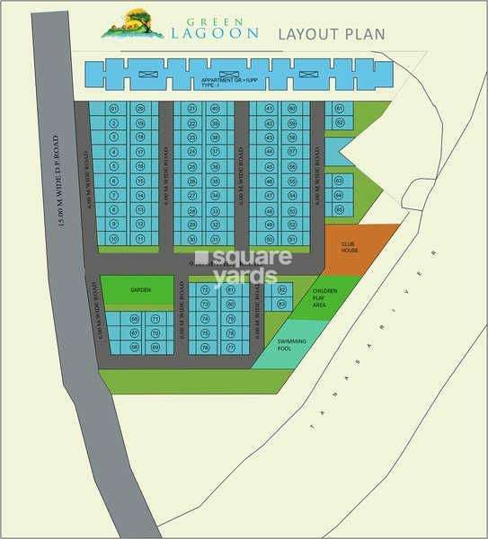 palm green lagoon row houses project master plan image1