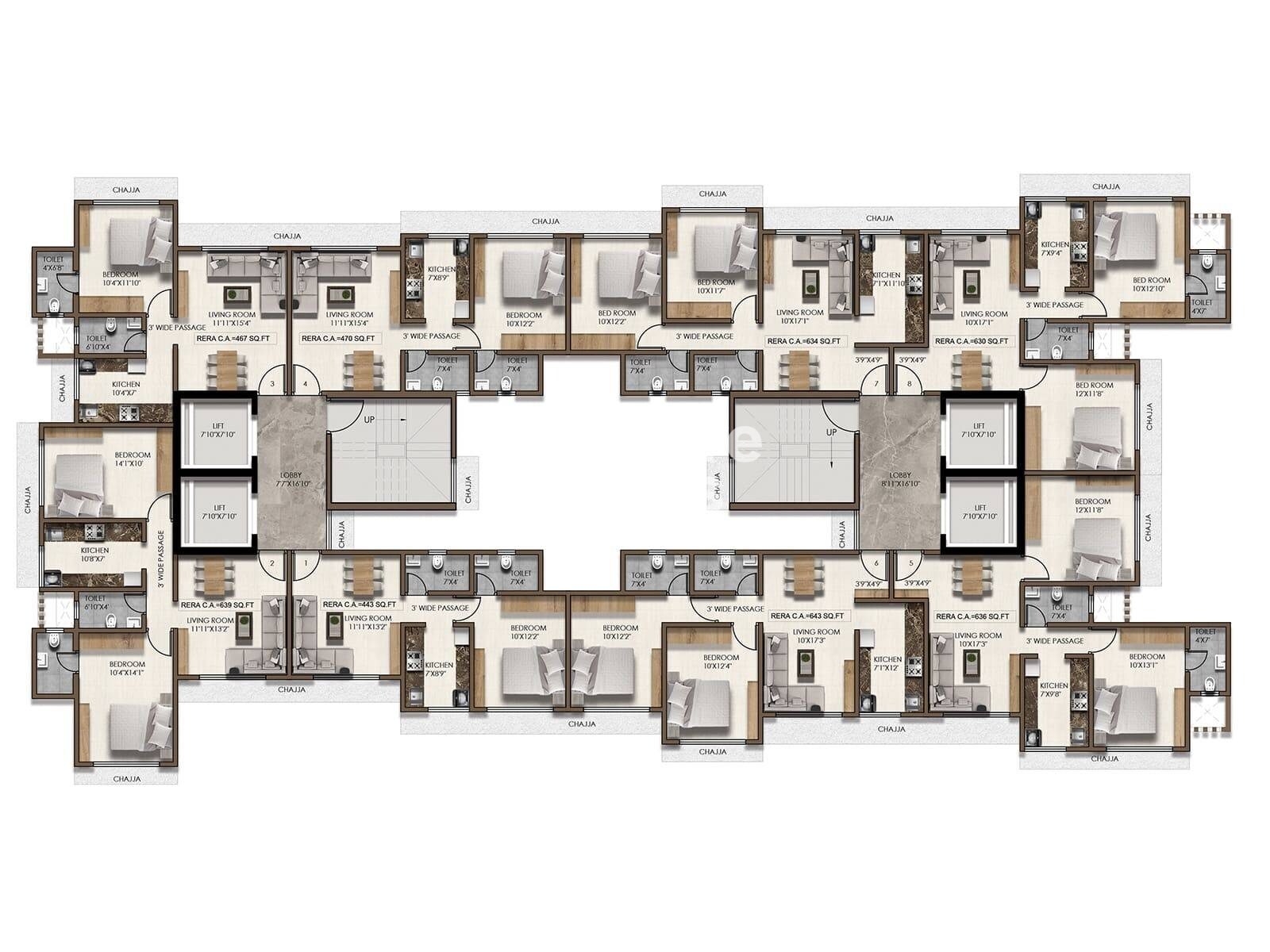 PCPL Tiara CHS Floor Plans