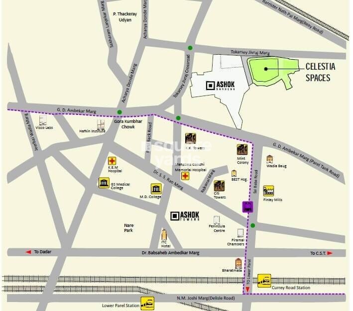 Peninsula Celestia Spaces Location Image