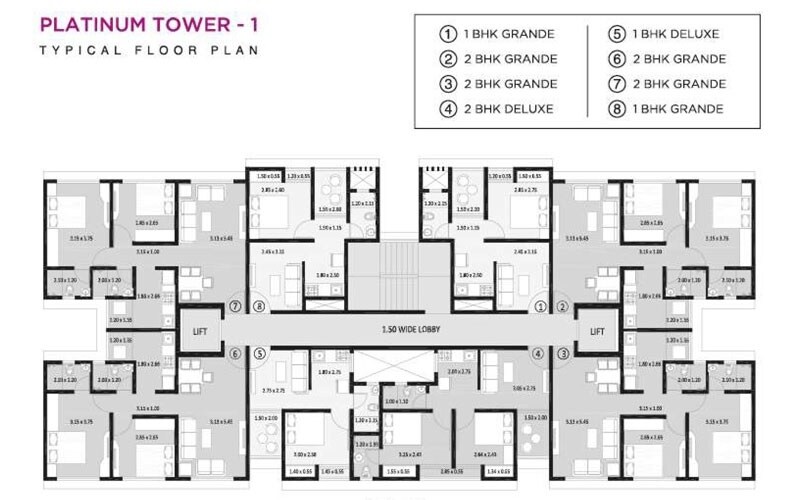 Platinum Tower 1 Floor Plans