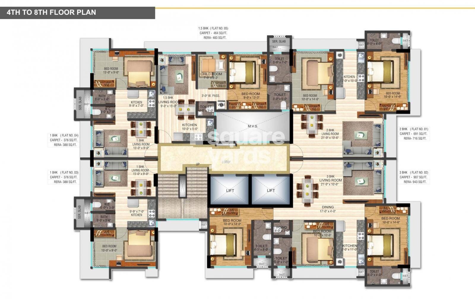 Poddar Sheel Enclave Floor Plans