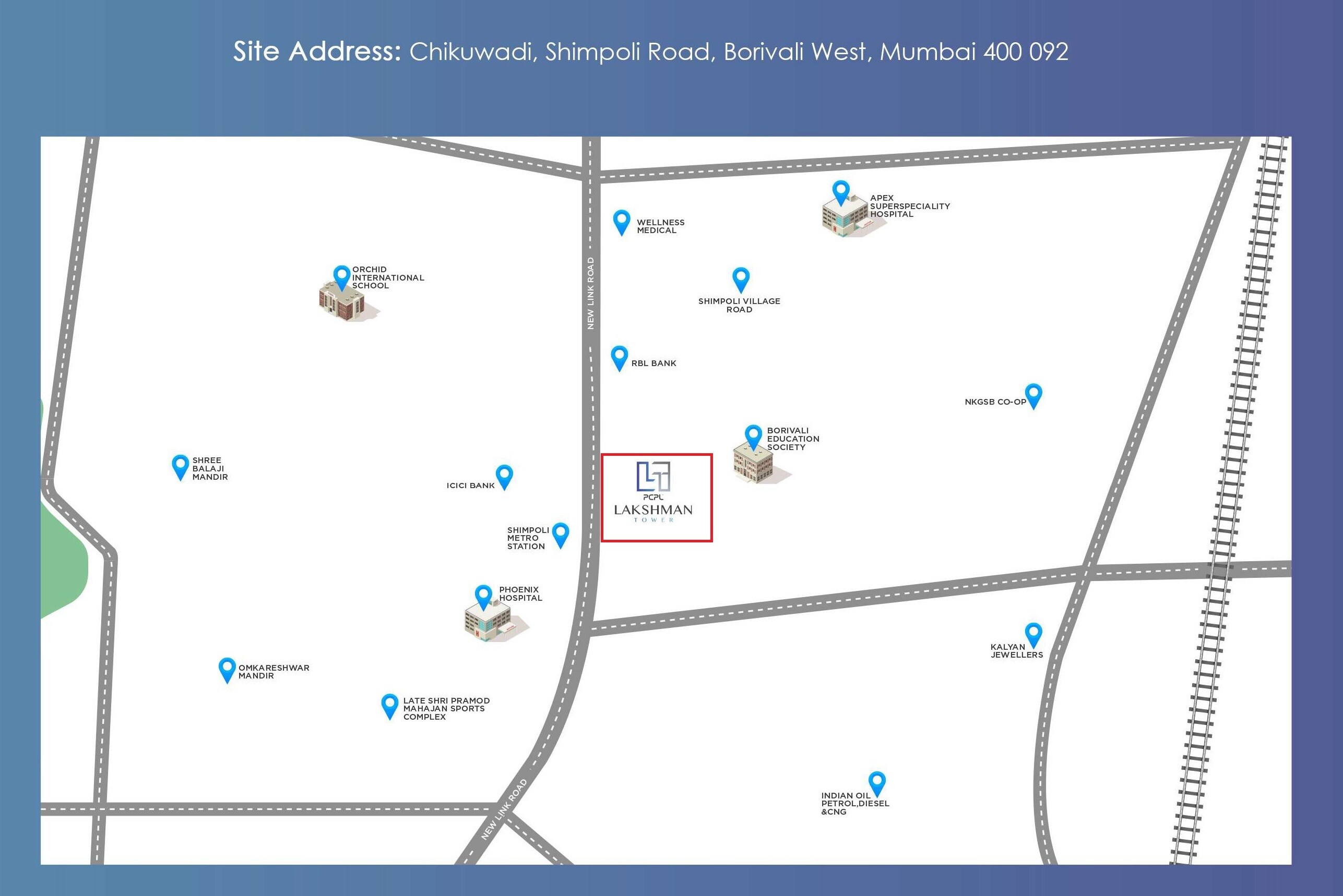 Pranav Lakshman Tower CHS Location Image