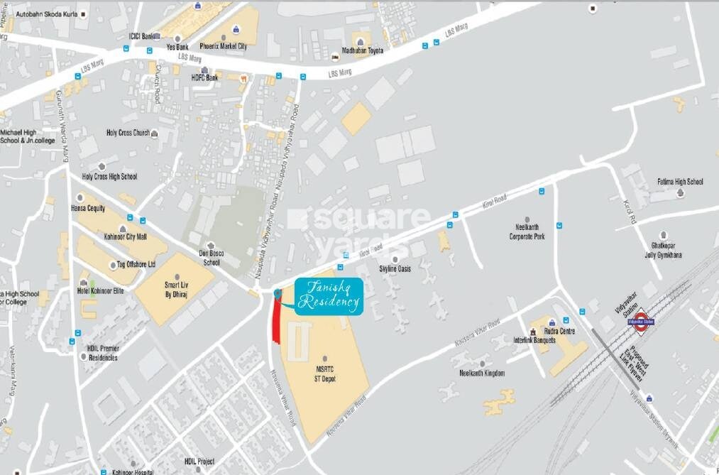 Prathamesh Tanishq Residency Ghatkopar Location Image