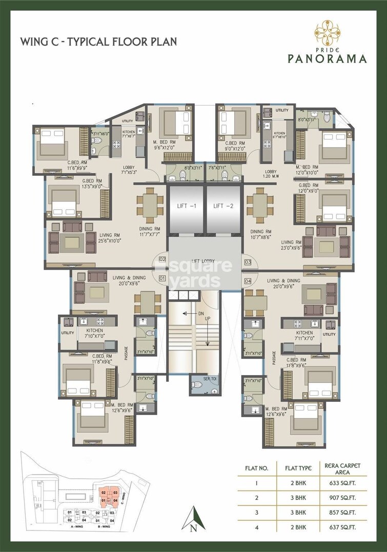 Pride Panorama Mumbai Floor Plans