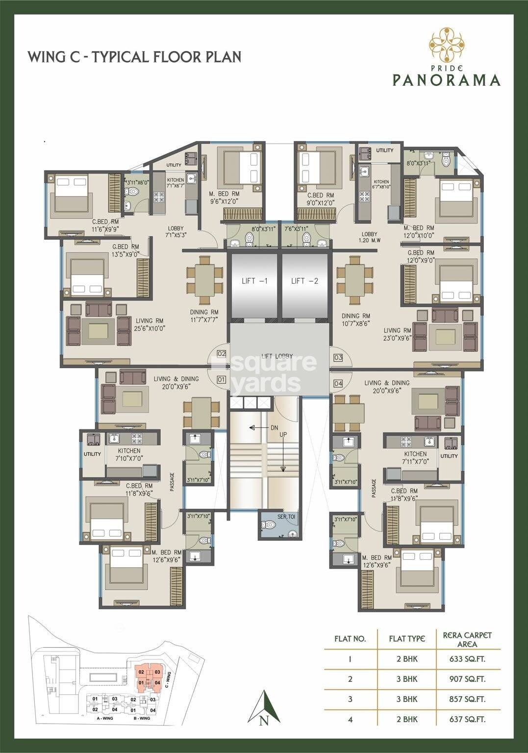 Pride Panorama Mumbai Floor Plans