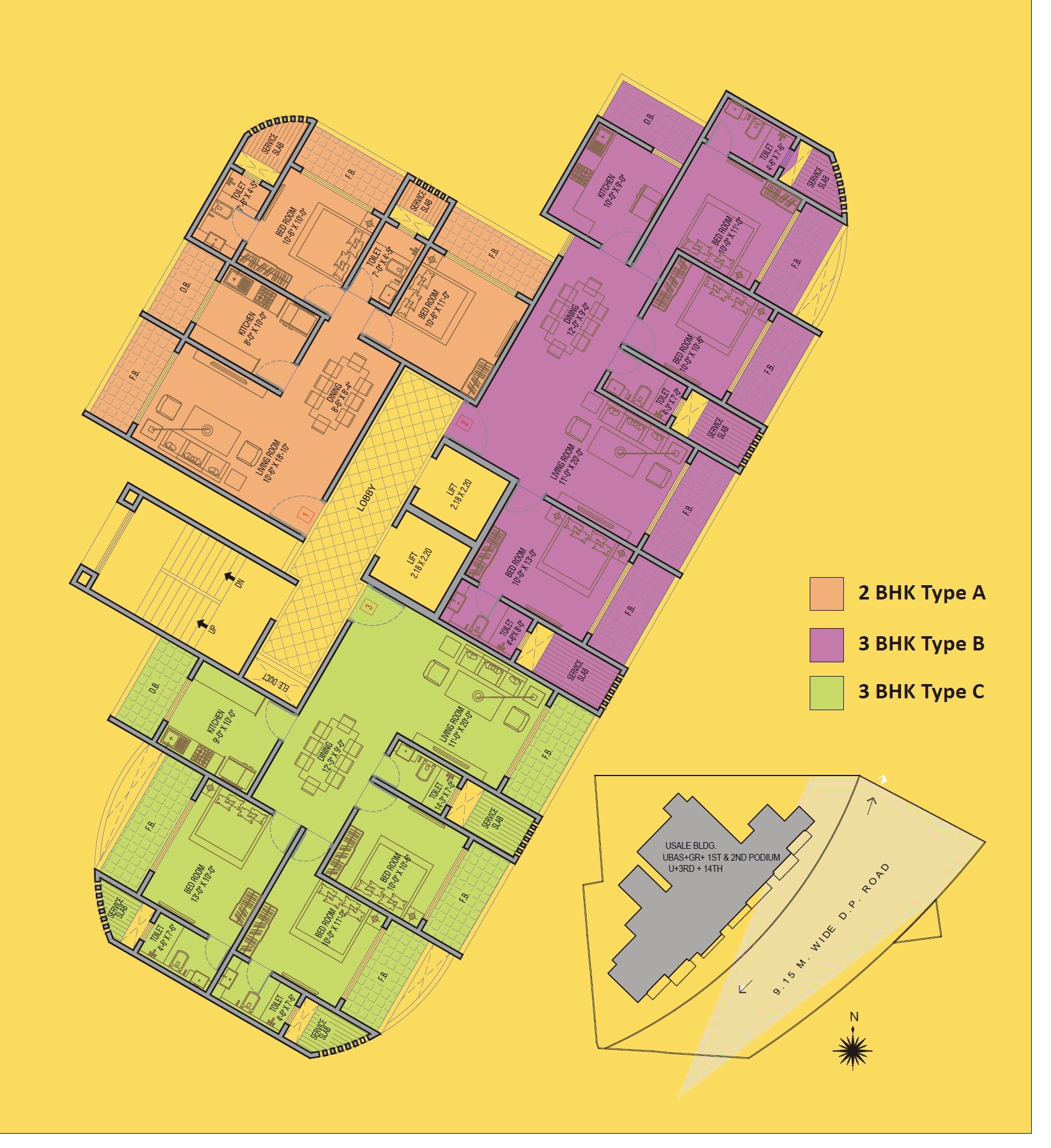 Raajyam Amity Apartments Floor Plans