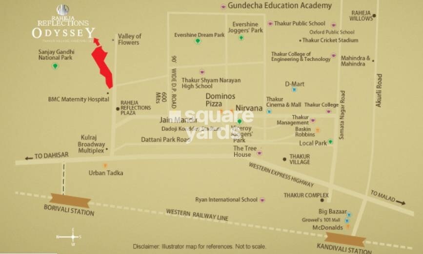 Raheja Reflections Odyssey Location Image