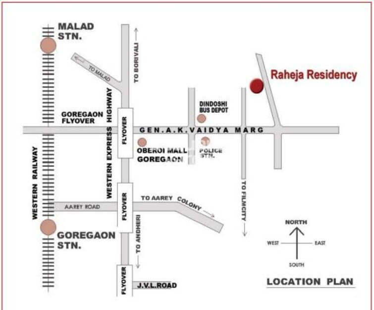 Raheja Township Location Image