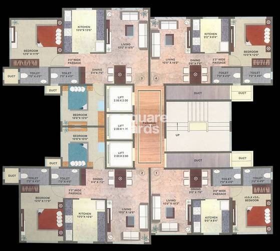 Raj Residency I Floor Plans