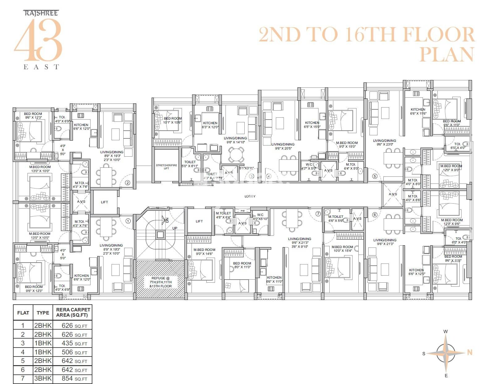 Rajshree Forty Three East Floor Plans