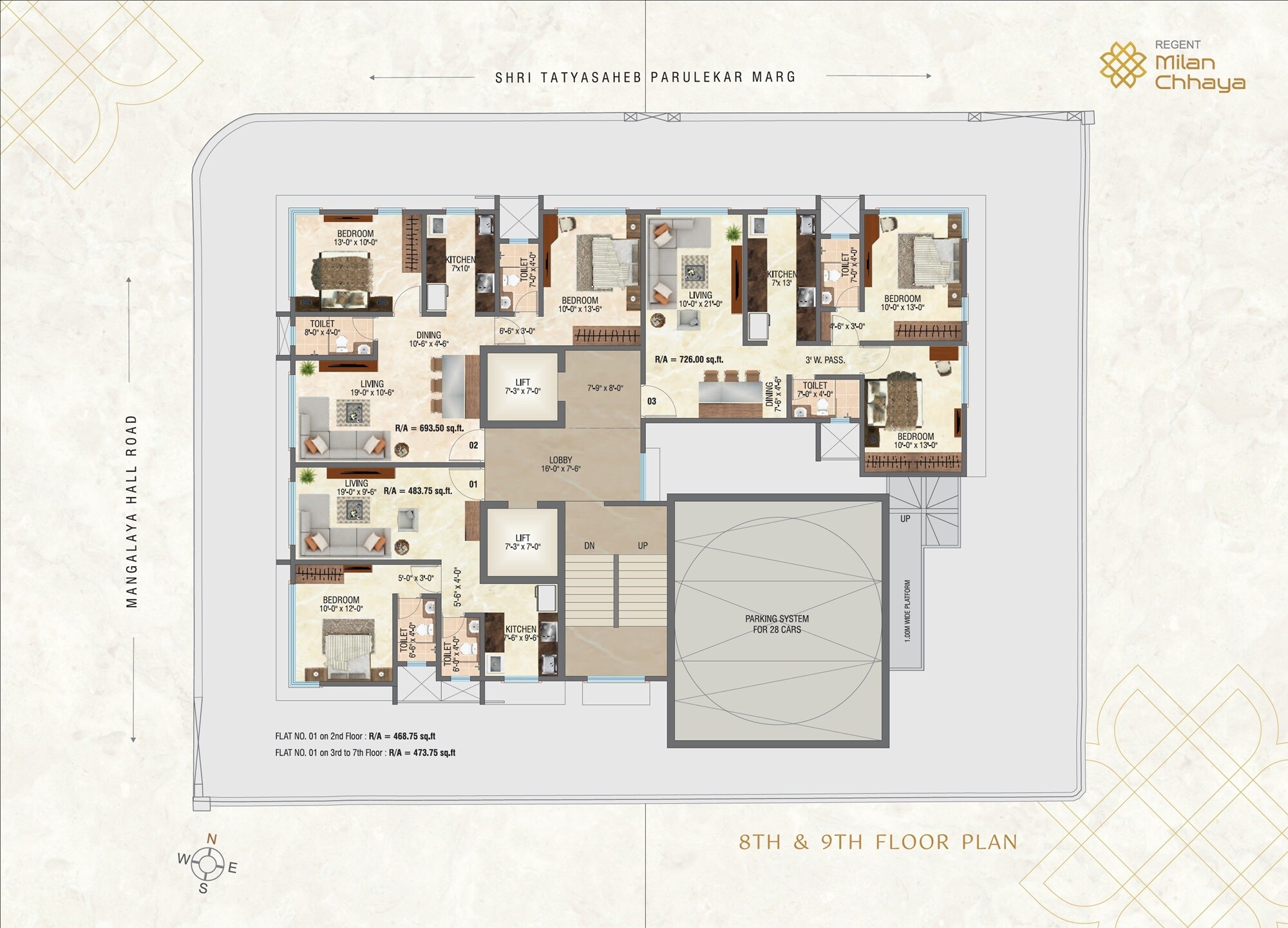 Regent Milan Chhaya Floor Plans