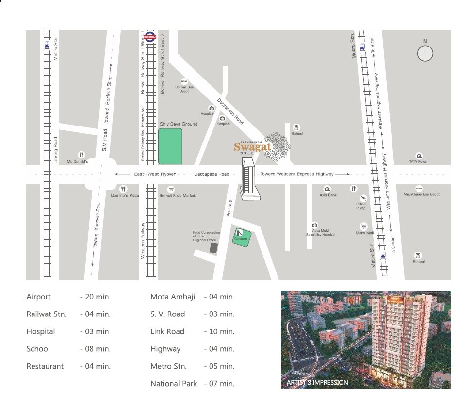 Riddhi Rajendra Nagar Swagat CHS Location Image