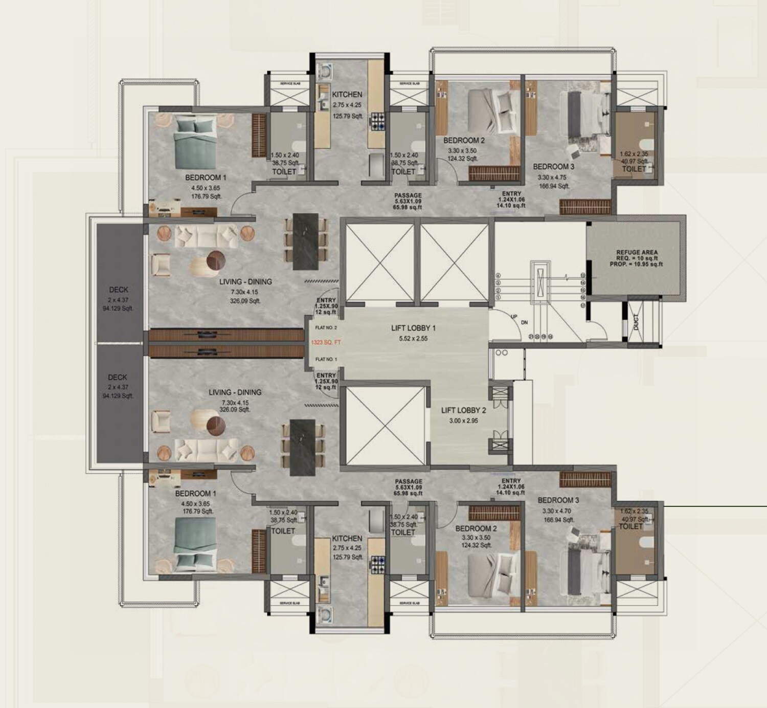 Roodraksh Golf Walk Floor Plans