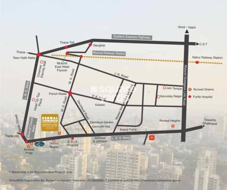 Runwal Anthurium Location Image