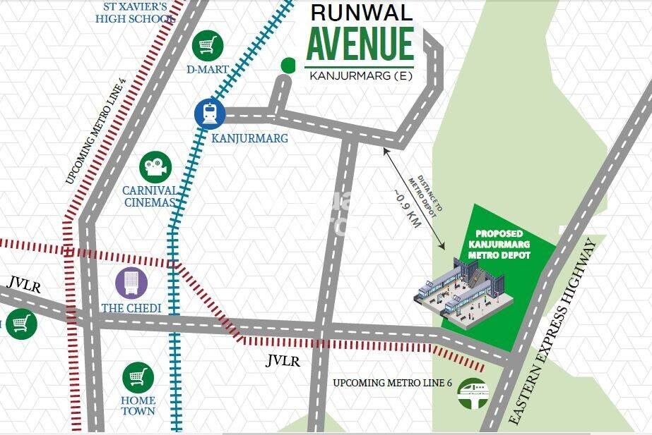 Runwal Avenue Wing J Location Image