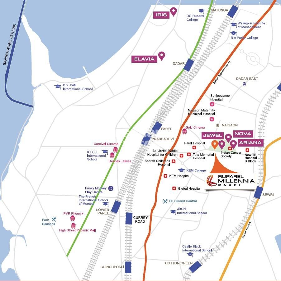 Ruparel Millennia Location Image