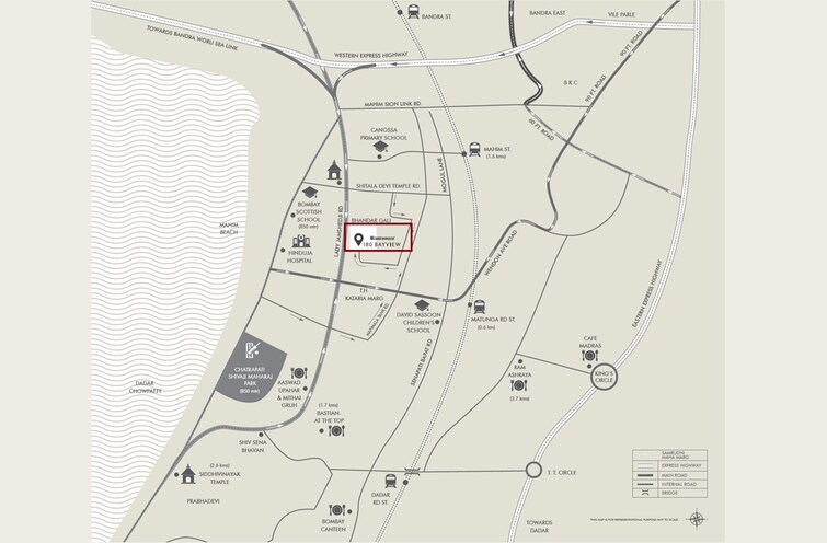Rustomjee 180 Bayview Location Image