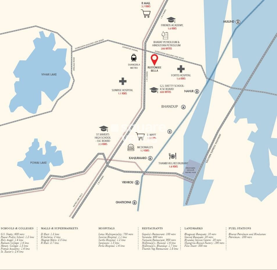 Rustomjee Bella Phase 1 Location Image