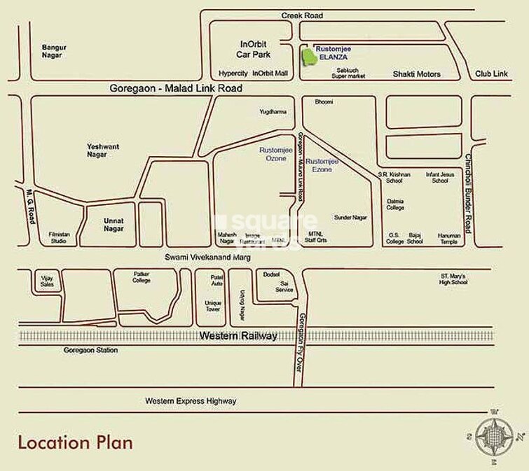 Rustomjee Elanza Location Image