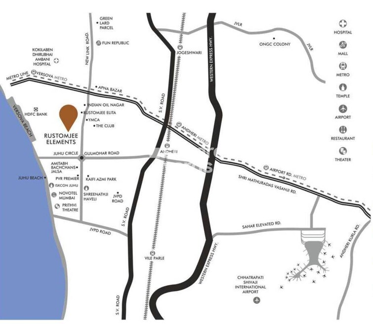Rustomjee Elements Location Image