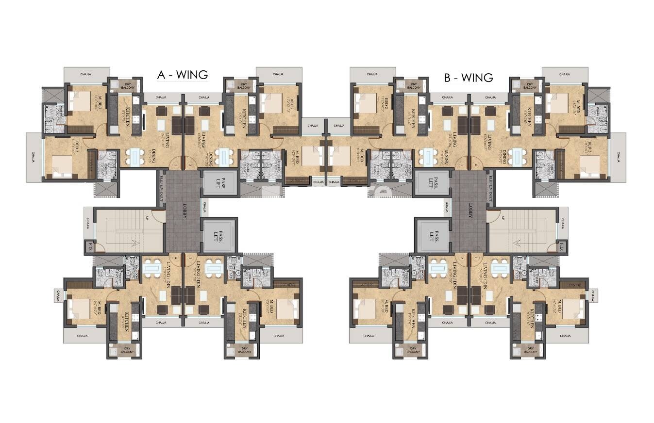 Rustomjee Meridian Floor Plans