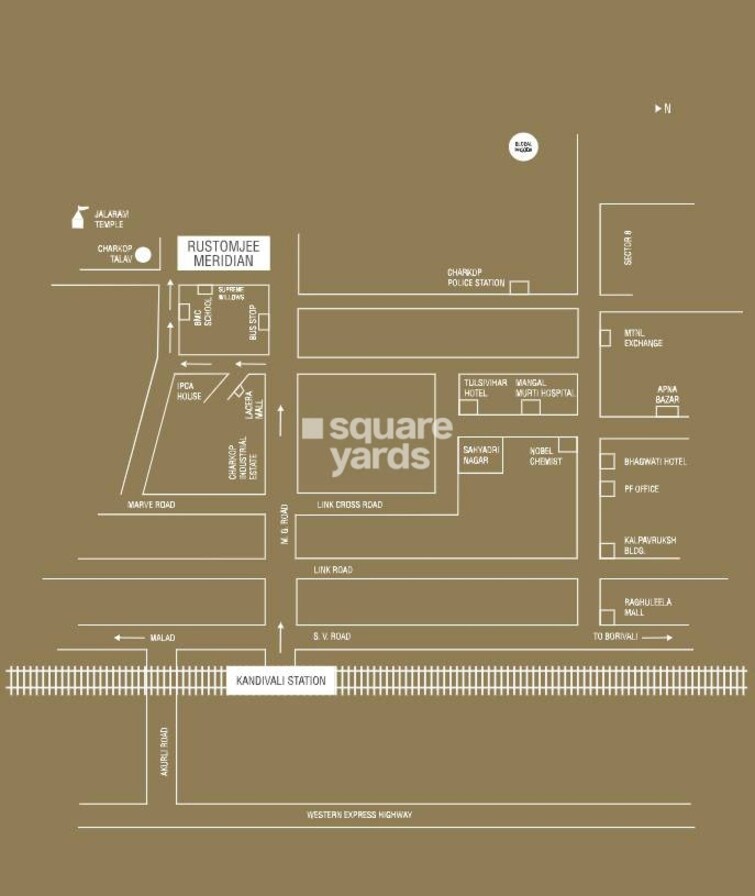 Rustomjee Meridian Location Image