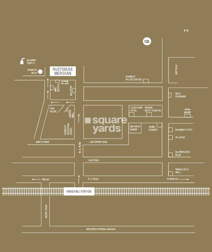 Rustomjee Meridian Location Image