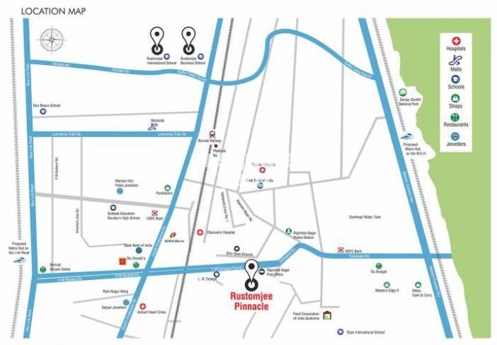 Rustomjee Pinnacle Location Image