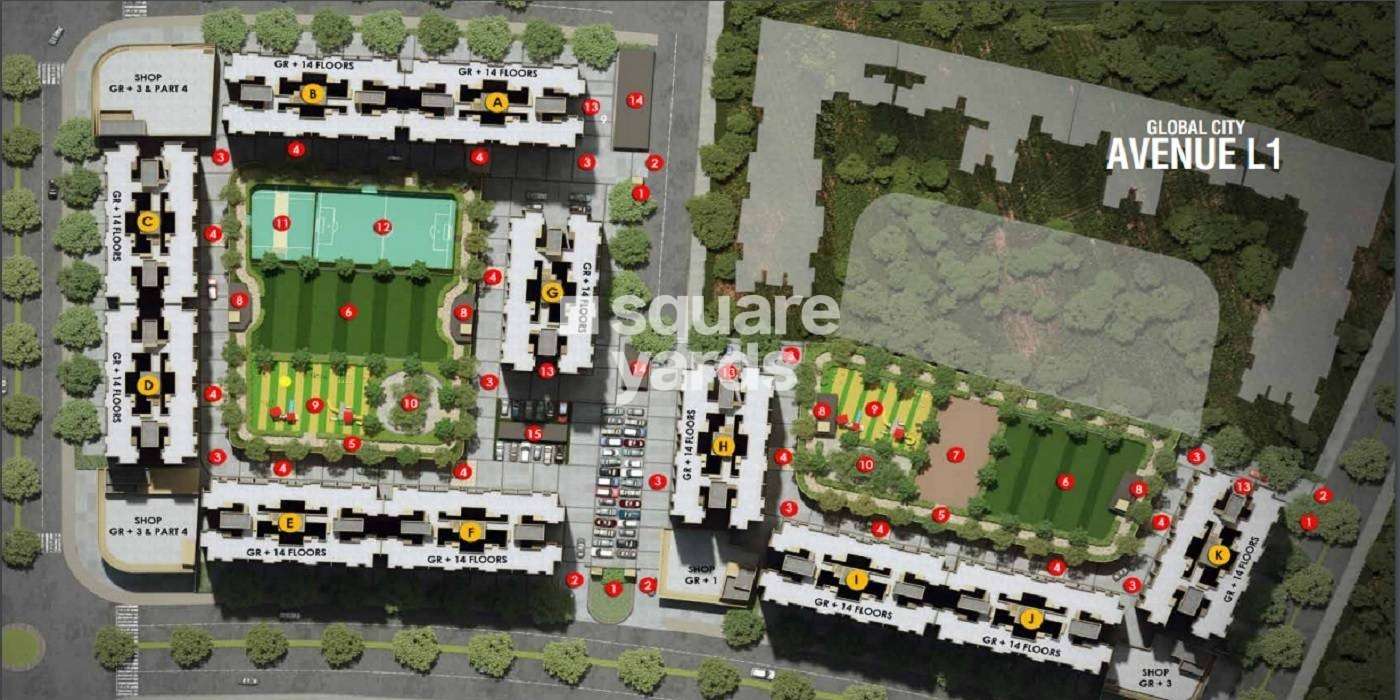 rustomjee virar avenue l1 l2 and l4 wing h project master plan image1