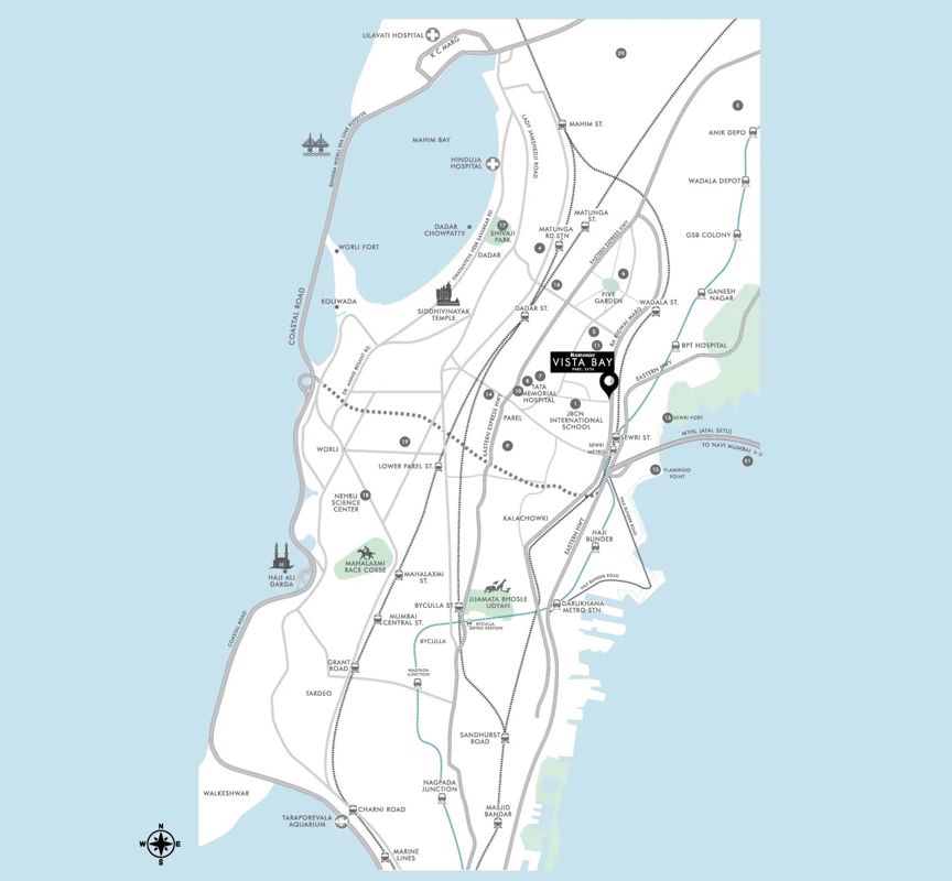 Rustomjee Vista Bay Location Image