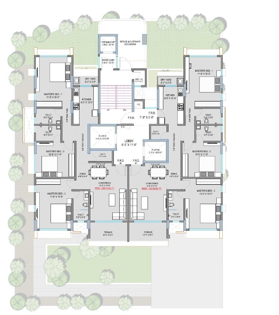 S Raheja Panorama Floor Plans