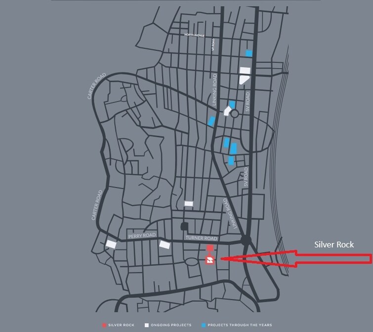 S Raheja Silver Rock Location Image