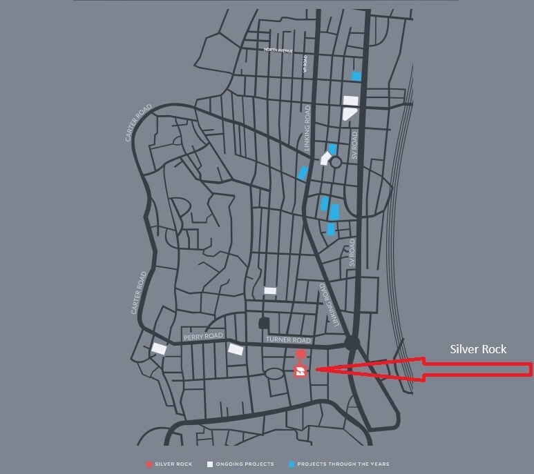 S Raheja Silver Rock Location Image