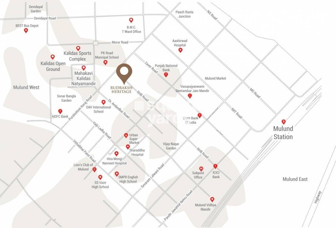 S Square Rudraksh Heritage Wing A and B Location Image