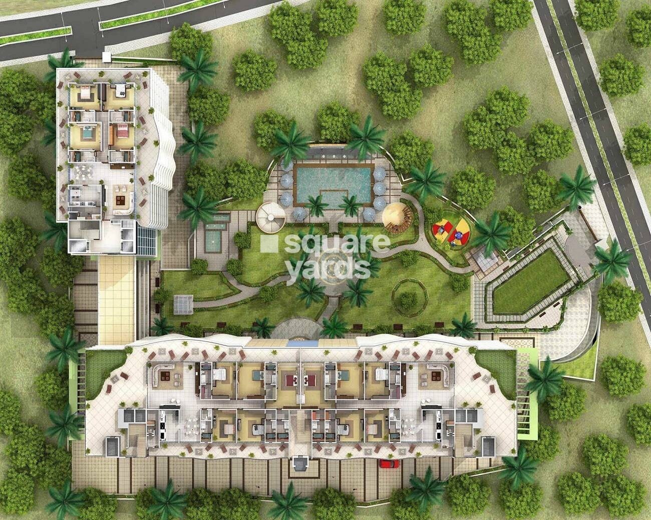Sandhu-Palace_an aerial view of a city with many buildings