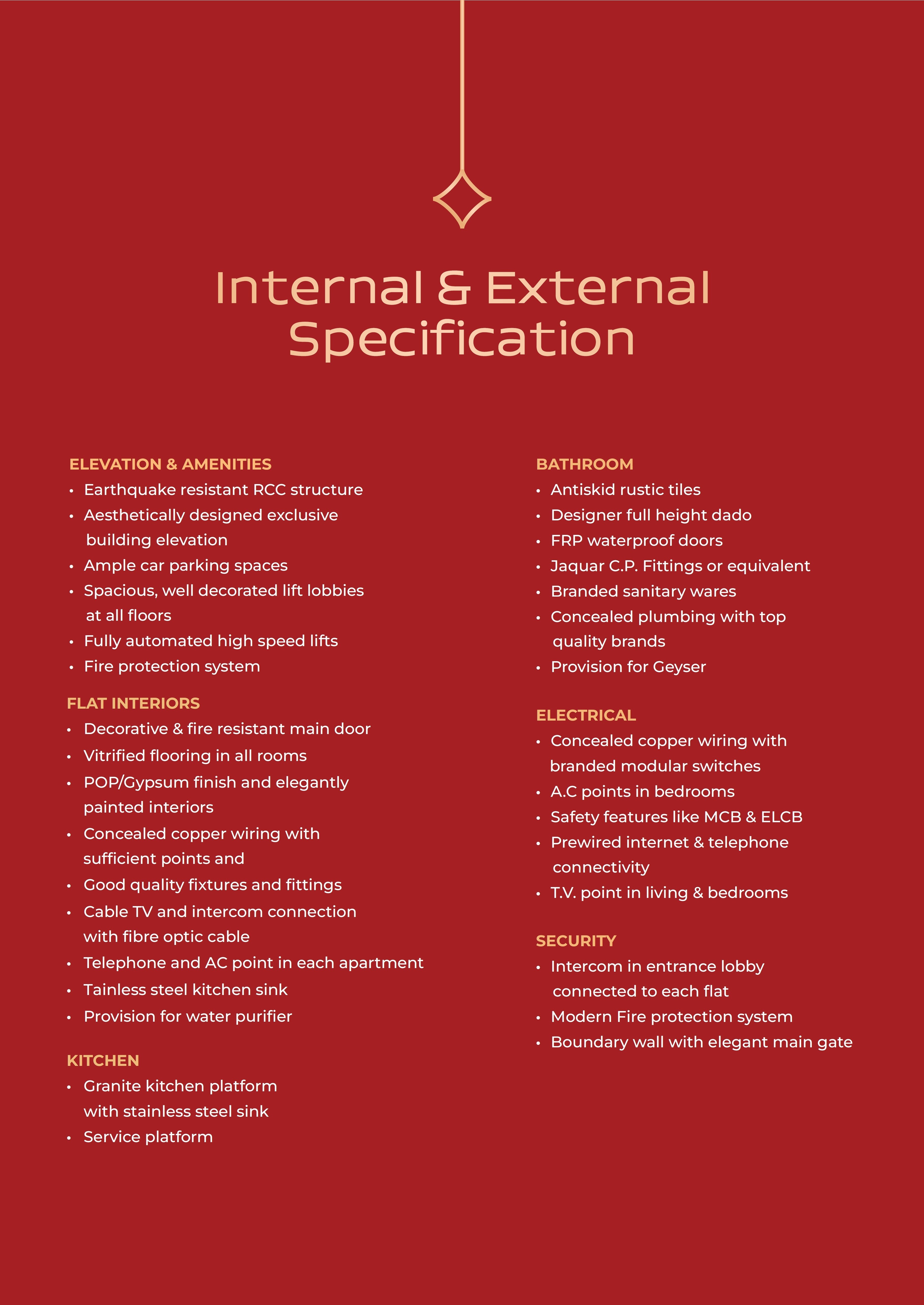 Sanghvi Pride Specification