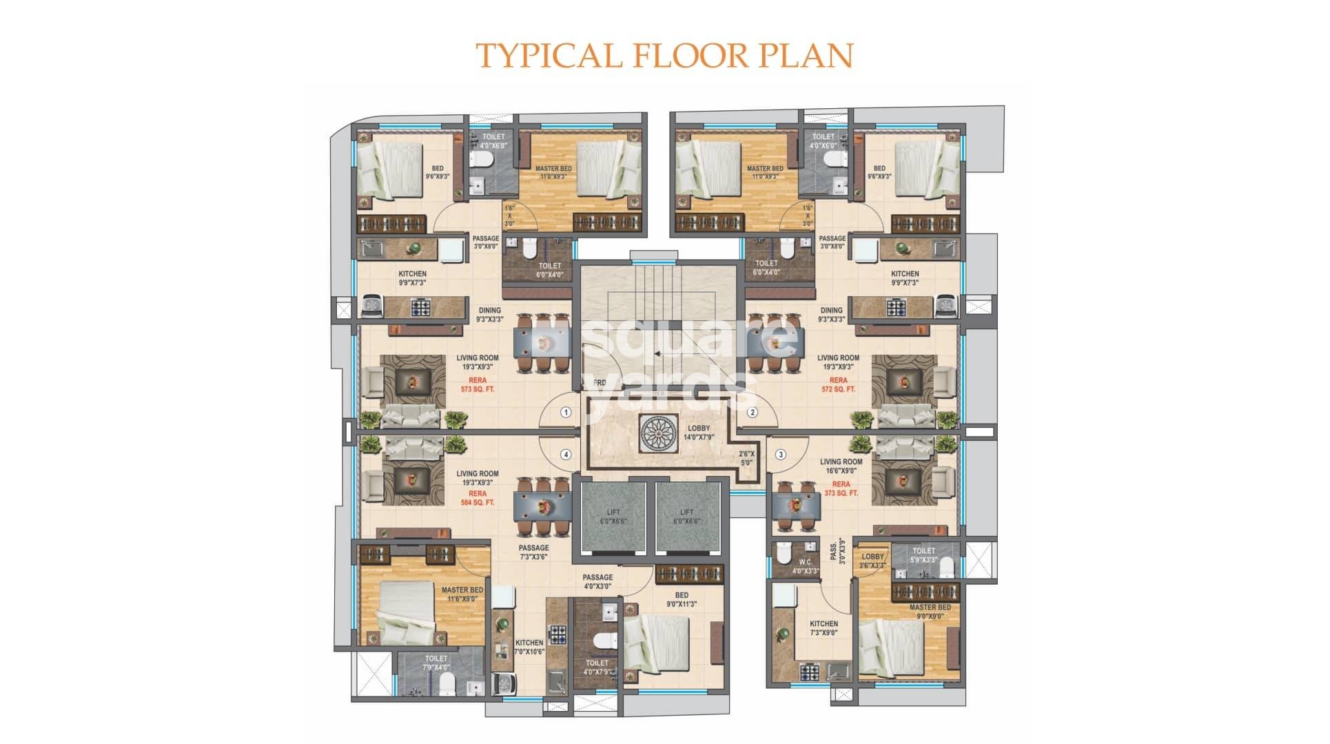 Saptrishi Shree Balaji 135 Floor Plans