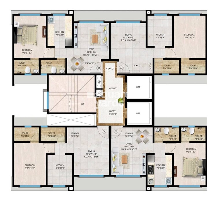 Sardar Inspire Residency Floor Plans 3