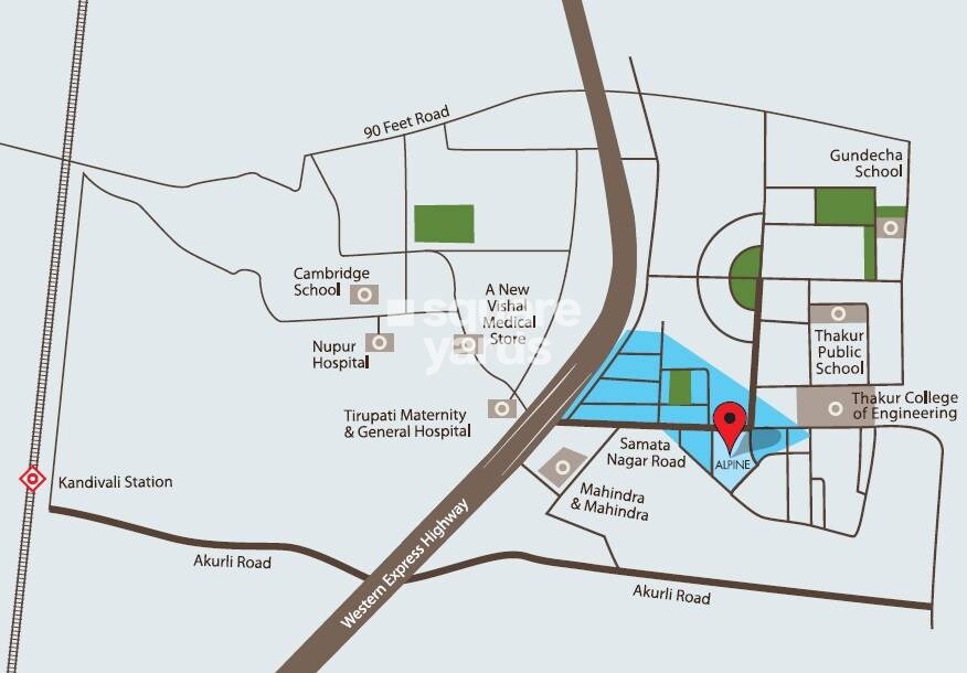 Shapoorji Pallonji Alpine Location Image