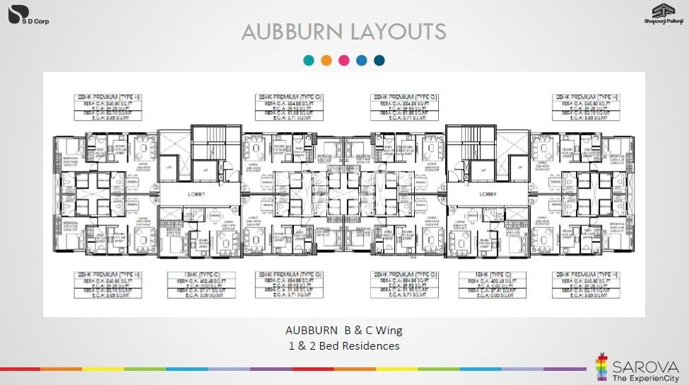 Shapoorji Pallonji Aubburn Wing B Floor Plans