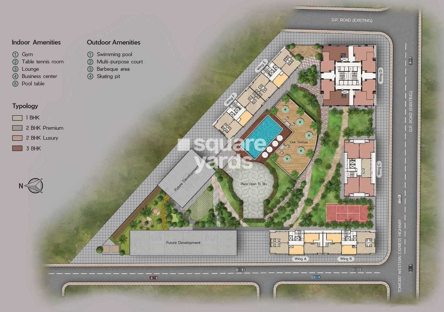 Shapoorji Pallonji Siennaa Wing B Master Plan Image